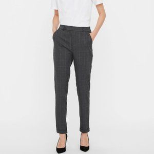 Vera Moda Maya Check Pant w Elastic Waist